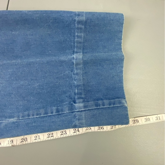 Vintage Kmart 70s High Waisted Pleated Trouser Blue Jeans size 17/18 - Picture 14 of 14